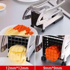 Dụng cụ cắt khoai tây chiên máy cắt củ quả hình vuông con trì 2 cỡ dao