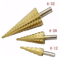 Bộ 3 mũi khoan tháp các bước 4 - 32mm phủ titanium siêu cứng