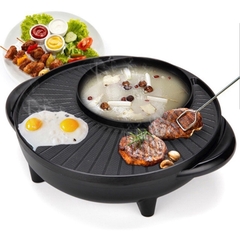 Bếp lẩu nướng điện đa năng 2 trong 1 chống dính Teflon