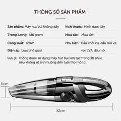Máy hút bụi cầm tay R6053 120W lực hút mạnh 3200PA hút bụi ô tô, ghế sofa