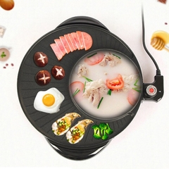 Bếp lẩu nướng điện đa năng 2 trong 1 chống dính Teflon