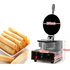 Máy làm bánh tráng công nghiệp 2 mặt trơn, làm bánh quế cuộn công nghiệp