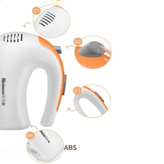 Máy đánh trứng cầm tay Netmego N38D công suất 300W kèm 3 bộ que đánh