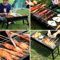Bếp nướng than hoa BBQ ngoài trời loại dài gấp gọn tiện lợi