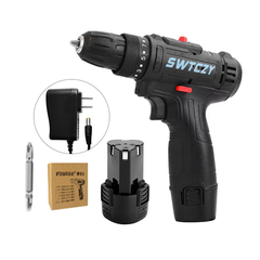 Máy khoan pin, bắt vít nhông kim loại ruột lõi đồng, có đảo chiều, đèn led