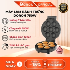 Máy làm bánh bông lan trứng DORON  DR-166 750W 7 lỗ bánh