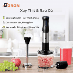Máy xay sinh tố cầm tay đa năng 4in1 DORON_170 1000W công suất cao, hoạt động êm ái