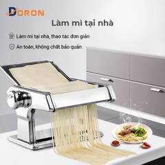 Máy cắt mì sợi, máy cán mỏng bột 2 lưỡi dao có điều chỉnh dày mỏng 5 cấp độ thuận tiện