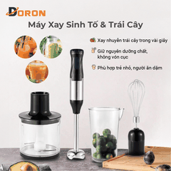 Máy xay sinh tố cầm tay đa năng 4in1 DORON_170 1000W công suất cao, hoạt động êm ái