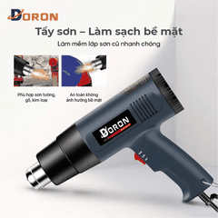 Máy khò nhiệt DORON 2500W đa năng bọc giỏ quà, dán decal, đóng seal