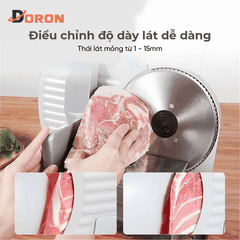 Máy cắt thịt đông lạnh DORON_174, 500W chuyên cắt thịt bò, heo, bánh mì, củ quả