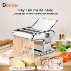 Máy cắt mì sợi, máy cán mỏng bột 2 lưỡi dao có điều chỉnh dày mỏng 5 cấp độ thuận tiện