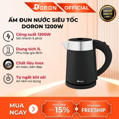 Ấm siêu tốc DORON 167 1200W dung tích 1l, tự ngắt điện khi sôi