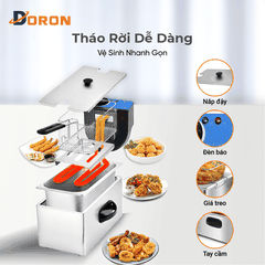 Bếp chiên nhúng điện 4L đơn DORON 2000W nhiệt độ cao, sôi cực nhanh