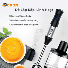 Máy xay sinh tố cầm tay đa năng 4in1 DORON_170 1000W công suất cao, hoạt động êm ái