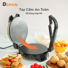 Máy làm bánh kếp mặt trơn DORON_165,  1500W nướng bánh pancake, crepe