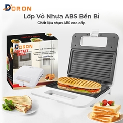 Máy nướng bánh mì DORON 802 750W gia nhiệt kép 2 mặt, chống dính telfon siêu bền
