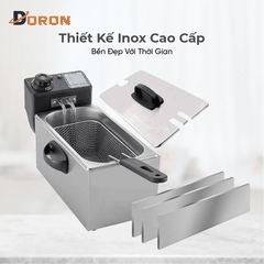 Bếp chiên nhúng điện 4L đơn DORON 2000W nhiệt độ cao, sôi cực nhanh