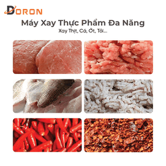Máy đùn thịt công nghiệp DORON_172, 850W xay thịt đa năng nhồi xúc xích, lạp xưởng