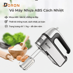 Máy đánh trứng, trộn bột DORON_175 800W kiểu dáng sang trọng, hoạt động êm ái