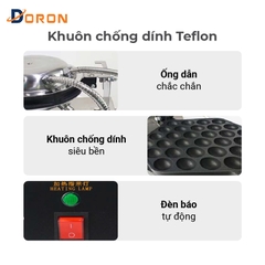 Máy làm bánh trứng gà non công nghiệp DORON_134 1400W kiểm soát nhiệt độ chính xác, bánh thơm ngon