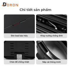 Máy kẹp nướng bánh mì hotdog đơn DORON_ 168, 750W nướng thịt, chiên trứng