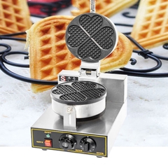 Máy làm bánh waffle công nghiệp, nướng bánh kẹp tàn ong khuôn trái tim