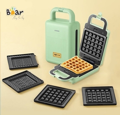 Máy kẹp nướng bánh Sandwich/Waffle BEAR DBC-P06N2 khuôn chống dính Teflon cao cấp