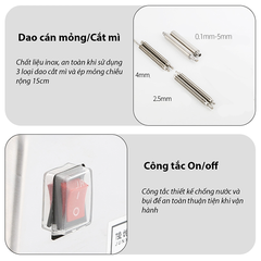 Máy cán mì 135W cán mỏng cắt mì chạy điện tăng cao năng suất