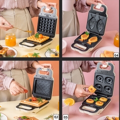 Máy làm bánh đa năng TORSOM TS-2168 600W 4 khuôn waffle/cá/donut/sandwich