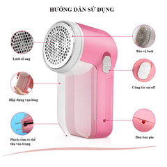 Máy cắt lông xù quần áo nhỏ gọn dùng pin sạc điện