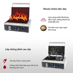 Máy làm bánh waffle, bánh tổ ong 1650W kiểm soát nhiệt độ chính xác, bánh thơm ngon