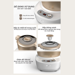 Máy trộn ủ bột BEAR HMJ-A50E2 (5L) máy nhào bột làm bánh tự động