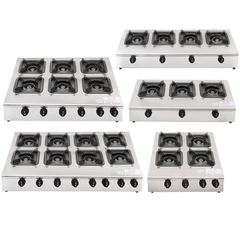 Bếp gas nấu mì cay 4 họng ngang chuyên bánh xèo, cơm niêu