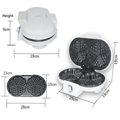 Máy làm bánh waffle đôi SOKANY 1200W điều chỉnh 50 - 250 độ, làm nóng nhanh