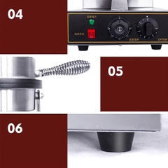 Máy làm bánh tráng công nghiệp 2 mặt trơn, làm bánh quế cuộn công nghiệp