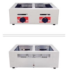 Máy làm bánh bạch tuộc takoyaki đôi dùng gas tốc độ gia nhiệt nhanh, nhiệt độ cao