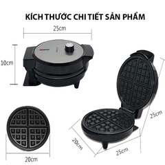 Máy làm bánh kẹp tàn ong, nướng bánh waffle SOKANY cao cấp có chỉnh nhiệt độ