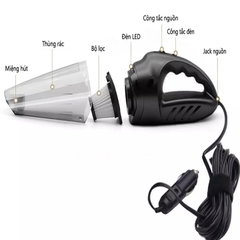Máy hút bụi ô tô dùng tẩu 12V công suất 120W hút khô/ướt