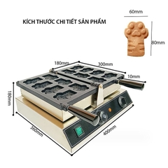 Máy làm bánh waffle tay mèo 1800W gia nhiệt kép 2 mặt, chống dính telfon siêu bền