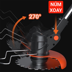 Máy cắt cỏ cầm tay LAPUSEN không dây (tặng kèm 1 pin + 8 lưỡi)