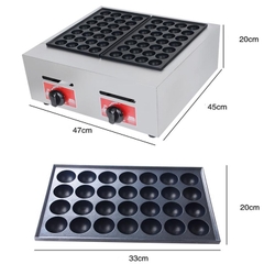 Máy làm bánh bạch tuộc takoyaki đôi dùng gas tốc độ gia nhiệt nhanh, nhiệt độ cao