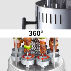 Lò nướng thịt xiên, bếp nướng hải sản SOKANY 2800W quay tự động 360 độ, thịt chín đều