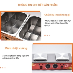 Nồi nấu lẩu oden, nồi lẩu oden 18 ngăn 2500W chất liệu inox không gỉ, vệ sinh dễ dàng