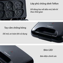 Máy nướng bánh hình thú SOKANY 750W làm nóng 2 mặt khuôn chín đều