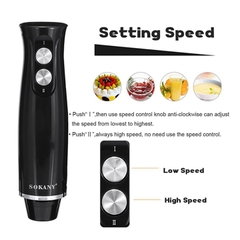 Máy xay sinh tố cầm tay 4IN1 SOKANY WK-1710 xay thịt, đánh trứng, rau củ…