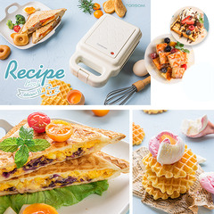 Máy nướng bánh đa năng TORSOM kèm 2 bộ khuôn waffle/sandwich