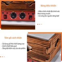 Nồi lẩu oden 9 ngăn 1800W nấu lẩu xiên que tự chọn, lẩu ly tokbokki