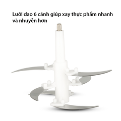 Máy xay thịt đa năng SOKANY 1000W cối lớn 5L inox 6 lưỡi dao thép không gỉ