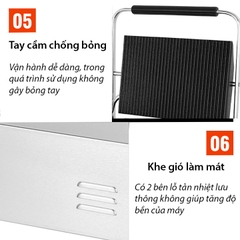 Máy nướng thịt bít tết, nướng bánh mì kẹp công nghiệp 2200W